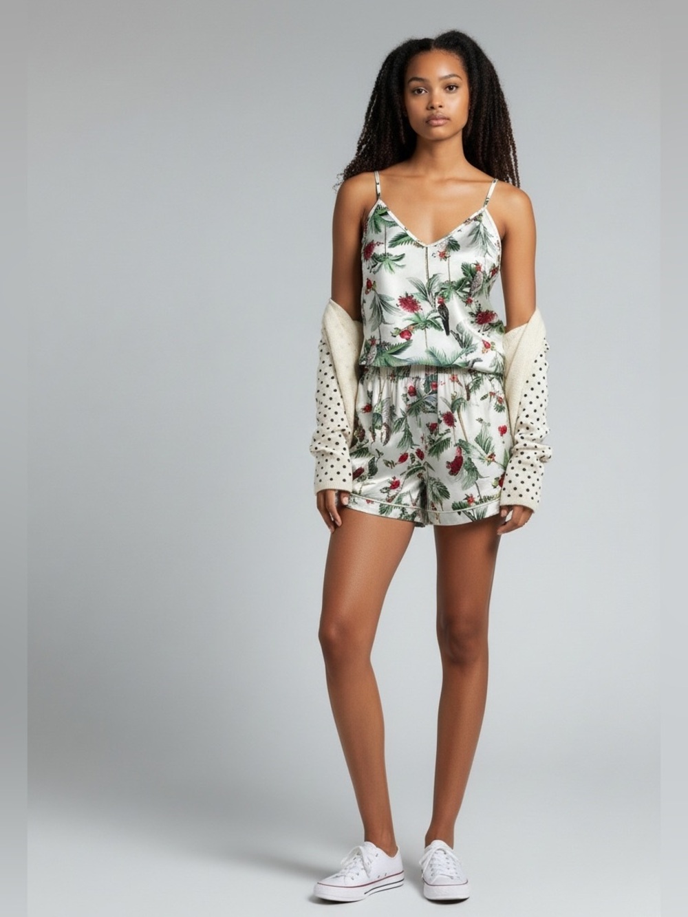 Lobo Rosa x Falabella Limited Collection Tropical Camisole & Shorts Pajama Set S
